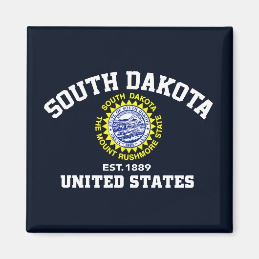 South Dakota Est 1889 USA Staat Independence Day Magnet (Vorne)