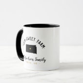 South Dakota Farm Sweet Farm Family Monogram Tasse (Vorderseite Links)
