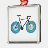 South Dakota Flag Cycling Ornament Aus Metall (Links)