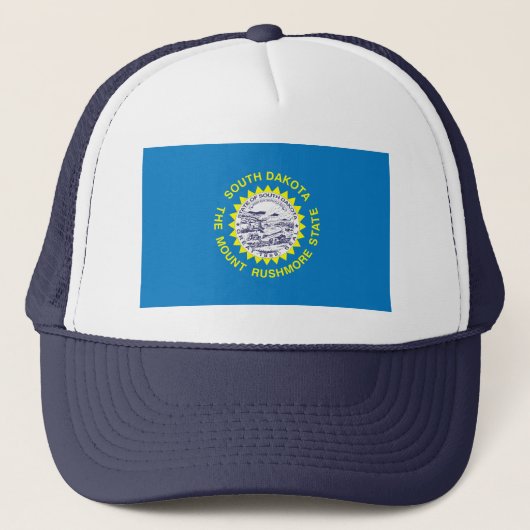 South Dakota Flag Hat Truckerkappe (Vorderseite)