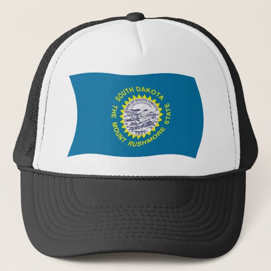 South Dakota Flag Hat Truckerkappe (Vorderseite)