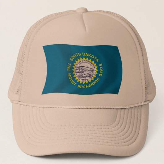 South Dakota Flag Hat Truckerkappe (Vorderseite)