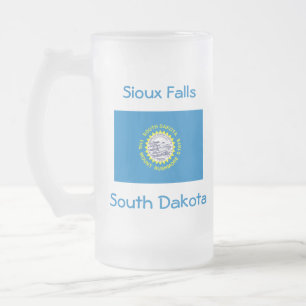 South Dakota Flag Karte Stadt Tasse