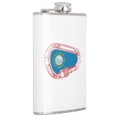 South Dakota Flag Klettersteig Carabiner Flachmann (Rechts)