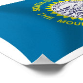 South Dakota Flag Poster Print (Ecke)