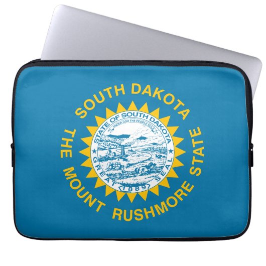 South-Dakota-Flagge Laptopschutzhülle (Vorderseite)