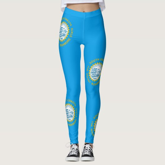 South-Dakota-Flagge Leggings (Vorderseite)