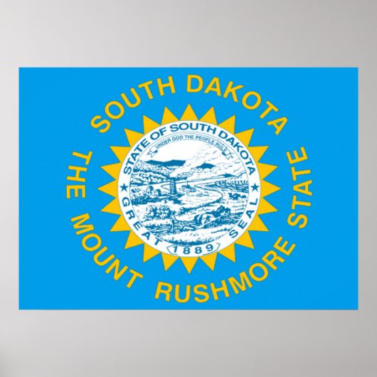 South-Dakota-Flagge Poster (Vorne)