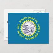 South-Dakota-Flagge Postkarte (Vorne/Hinten)