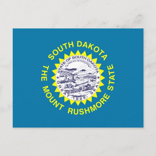 South-Dakota-Flagge Postkarte (Vorderseite)