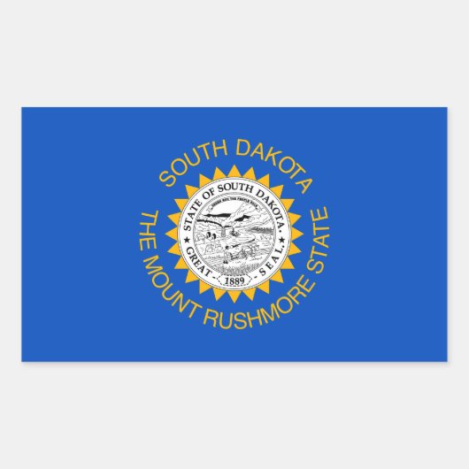 South-Dakota-Flagge Rechteckiger Aufkleber (Vorderseite)