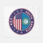 South Dakota Fleecedecke (Vorderseite (Horizontal))
