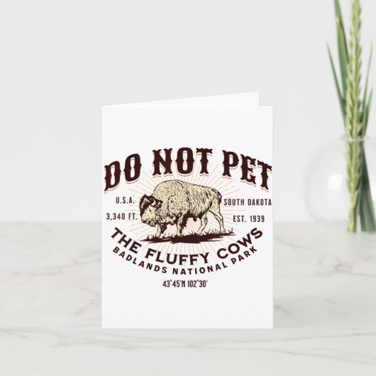 South Dakota Funny Bison Quote Buffalo Souvenir Do Karte (Vorderseite)