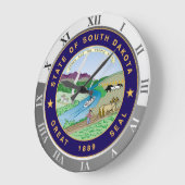 South Dakota Große Wanduhr (Winkel)