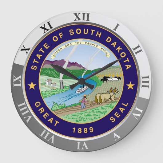 South Dakota Große Wanduhr (Vorderseite)