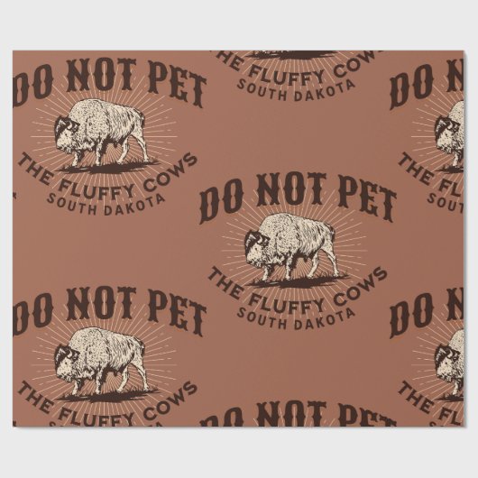 South Dakota hält das Bison der flauschigen Kühe n Geschenkpapier (Flach)