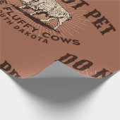 South Dakota hält das Bison der flauschigen Kühe n Geschenkpapier (Ecke)
