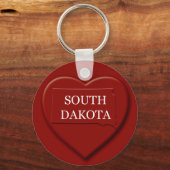 South Dakota Heart Map Schlüsselanhänger (Vorderseite)