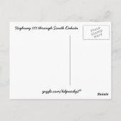 South Dakota Highway 212 Postkarte (Rückseite)