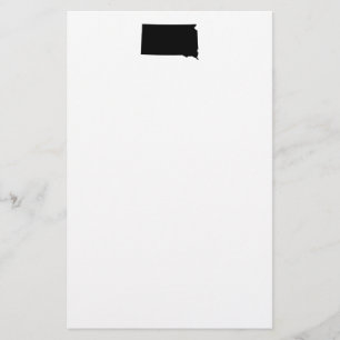 South Dakota in Schwarz und Weiß Briefpapier