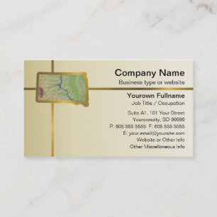 South Dakota Karte Business Card