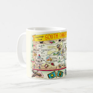 South-Dakota-Karten-Tasse Kaffeetasse