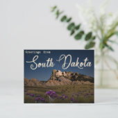 "South Dakota Landschaftliche Nacht mit ländlicher Postkarte (Stehend Vorderseite)