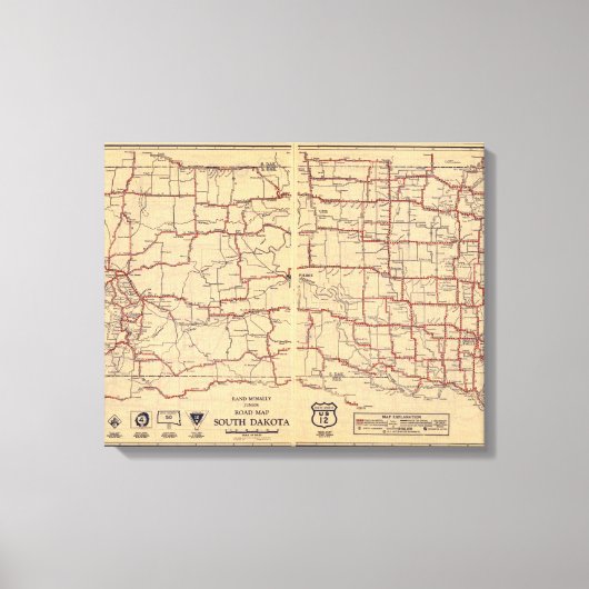 South Dakota Leinwanddruck (Vorderseite)