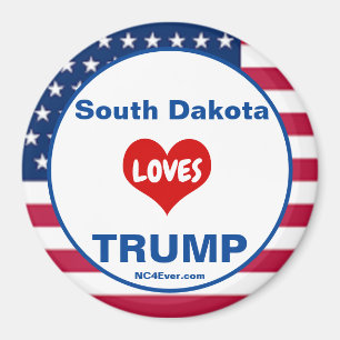 South Dakota LIEBEN TRUMP Patriotic Kühlschrank Magnet