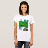 South Dakota Map, Foto Text, Imitate Quarter T-Shirt (Vorne ganz)