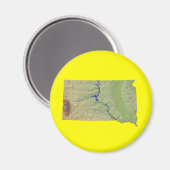 South Dakota Map Magnet (Vorderseite/Rückseite)