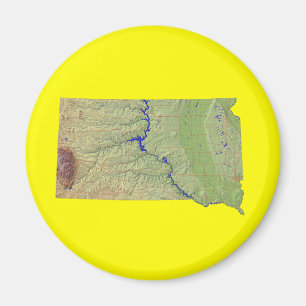 South Dakota Map Magnet