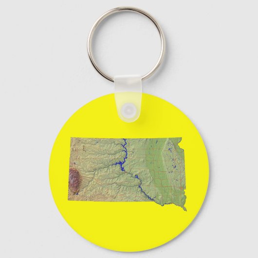 South Dakota Map Schlüsselanhänger (Vorderseite)