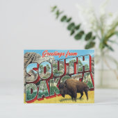 South Dakota Mount Rushmore Bison Postkarte (Stehend Vorderseite)