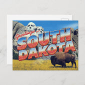 South Dakota Mount Rushmore Bison Postkarte (Vorne/Hinten)