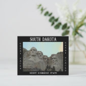 South Dakota Mount Rushmore Staat Postkarte (Stehend Vorderseite)