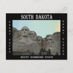 South Dakota Mount Rushmore Staat Postkarte