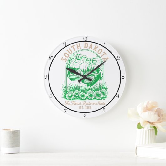 South Dakota Mount Rushmore State Pheasant  Große Wanduhr (Zuhause)