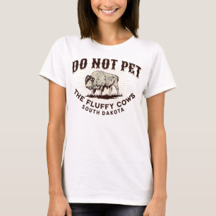 South Dakota nicht mit den fließenden Kühen Bison T-Shirt
