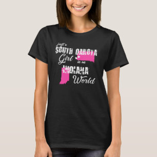South Dakota nur ein südlich Dakota Mädchen in ein T-Shirt