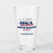 South Dakota Patriotic Pride Personalisiert Glas (Rückseite)