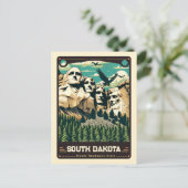 South Dakota | Patriotischer Geist Vintag Postkarte (Stehend Vorderseite)