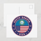 South Dakota Postkarte (Vorne/Hinten)