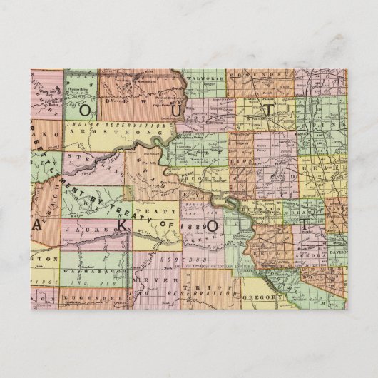 South Dakota Postkarte (Vorderseite)