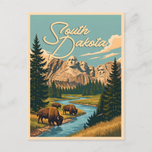 South Dakota Postkarte