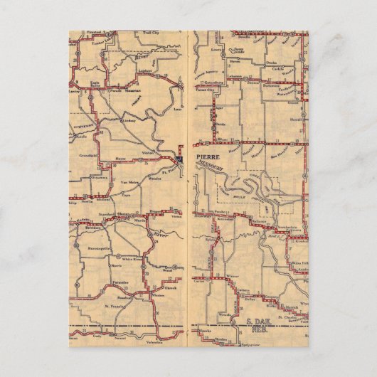 South Dakota Postkarte (Vorderseite)