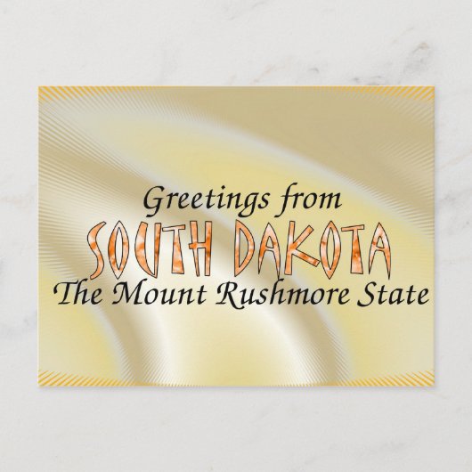 South Dakota Postkarte (Vorderseite)