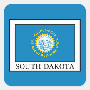 South Dakota Quadratischer Aufkleber