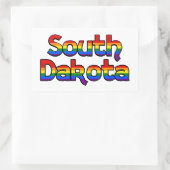 South Dakota Rainbow Text Stickers (Tasche)