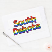 South Dakota Rainbow Text Stickers (Umschlag)